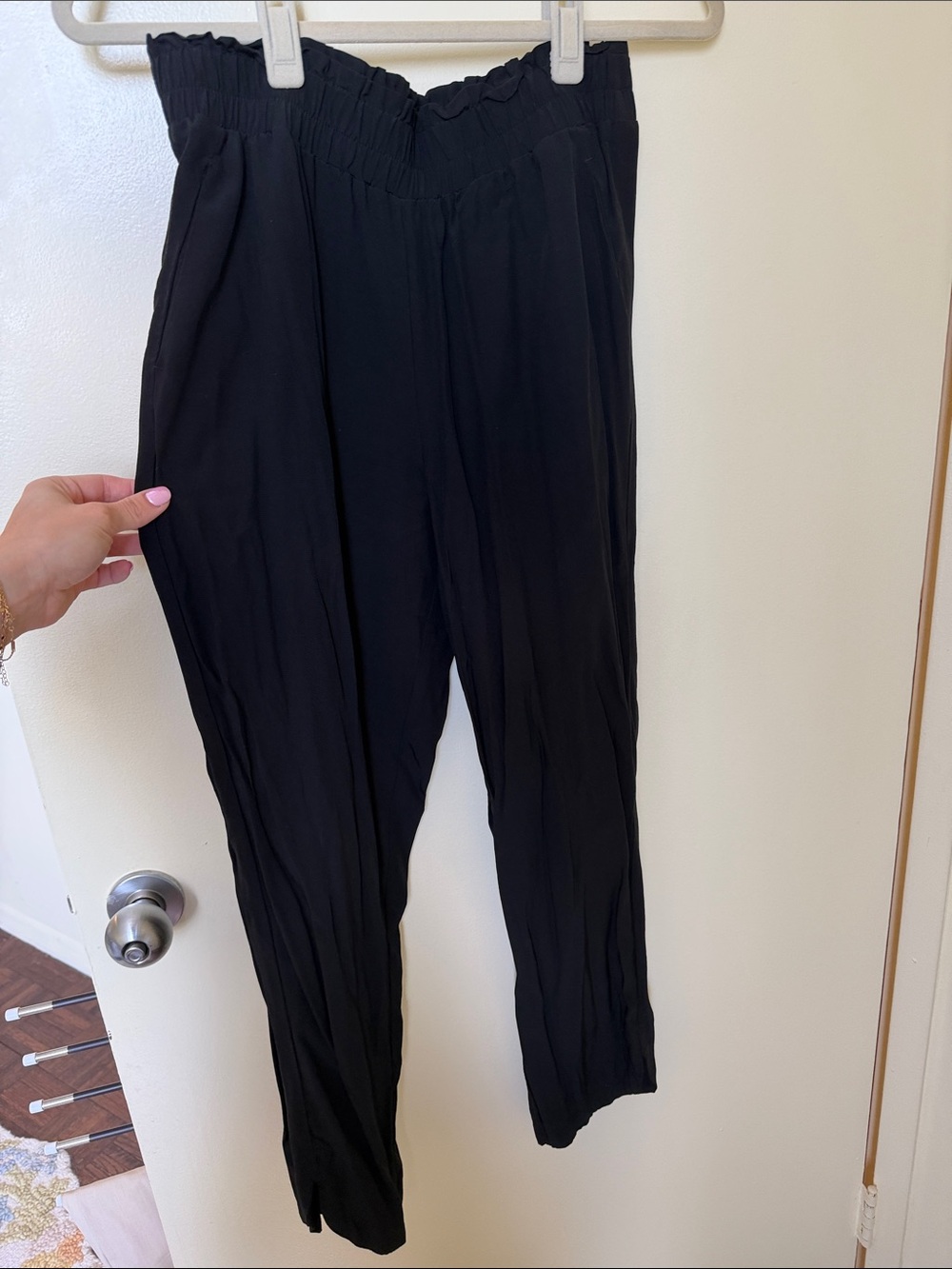 Target Black Smocked-Waist Joggers